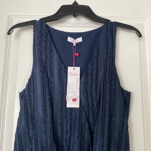 Navy Blue Parker Front Wrap Dress Size S NWT - Picture 4 of 9